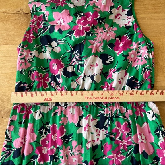 J CREW FACTORY DRESS 8 FLORAL V NECK RUFFLE MIDI EASTER SUMMER PARTY FEMININE - Picture 7 of 11